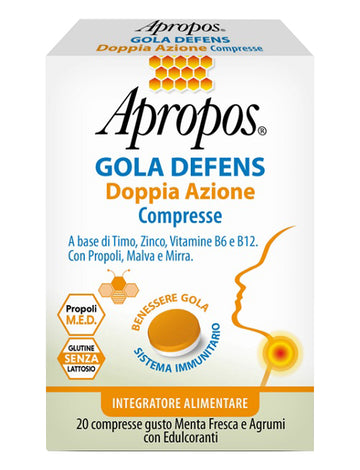 APROPOS GOLA DEFENS DOPPIA AZIONE 20 COMPRESSE