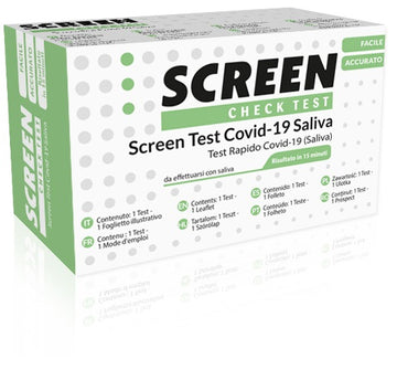 TEST ANTIGENICO RAPIDO COVID-19 SCREEN AUTODIAGNOSTICO DETERMINAZIONE QUALITATIVA ANTIGENI SARS-COV-2 IN CAMPIONI SALIVARI MEDIANTE IMMUNOCROMATOGRAFIA