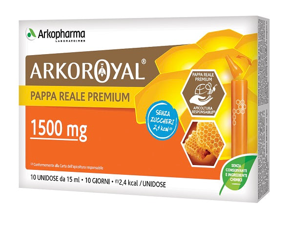 ARKOROYAL PAPPA REALE 1500MG SENZA ZUCCHERO 10 FLACONCINI DA 15 ML