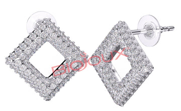 BJT258 ORECCHINO FRAME CRYSTALS 10 MM