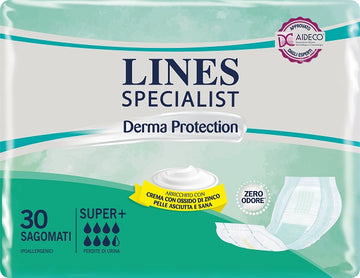 PANNOLONE PER INCONTINENZA LINES SPECIALIST DERMA SAGOMATO SUPER+ 30 PEZZI