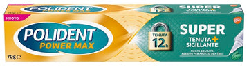 POLIDENT SUPER TENUTA + SIGILLANTE MENTA DELICATA ADESIVO PROTESI DENTALE 70 G