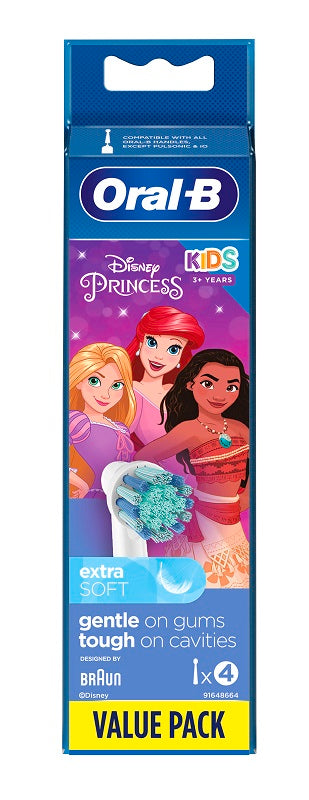 ORALB KIDS PRINCESS TESTINE SPAZZOLINO ELETTRICO 4 PEZZI