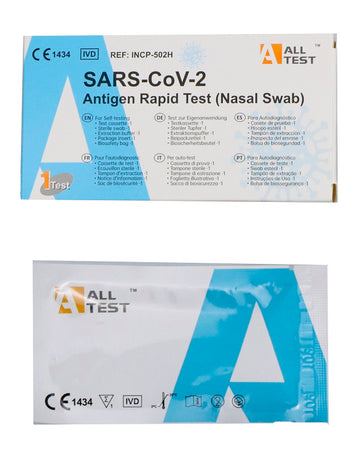 TEST ANTIGENICO RAPIDO COVID-19 ALLTEST AUTODIAGNOSTICO DETERMINAZIONE QUALITATIVA ANTIGENI SARS-COV-2 IN TAMPONI NASALI MEDIANTE IMMUNOCROMATOGRAFIA