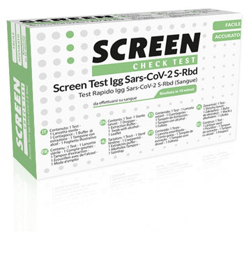 TEST SIEROLOGICO RAPIDO COVID-19 SCREEN TEST AUTODIAGNOSTICO DETERMINAZIONE QUALITATIVA ANTICORPI IGG SARS-COV-2 IN CAMPIONI DI SANGUE INTERO MEDIANTE IMMUNOCROMATOGRAFIA