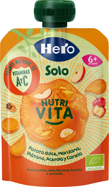HERO BABY SOLO POUCH NUTRI VITA PATATA DOLCE MELA BANANA ACEROLA 100 G