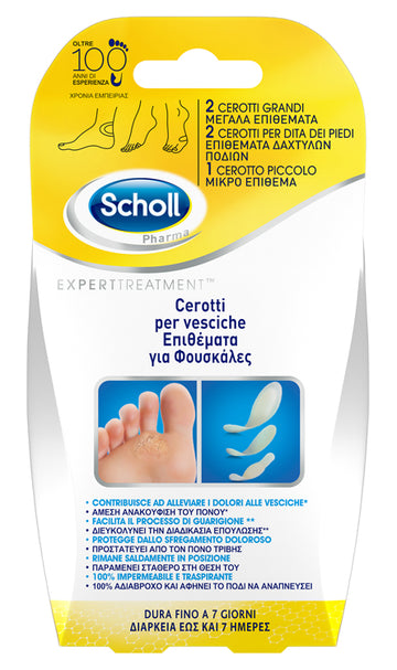 CEROTTO SCHOLL VESCICHE MISURE MISTE 2 GRANDI + 2 DITA PIEDI + 2 PICCOLO 6 PEZZI