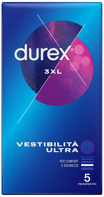 PRESERVATIVO DUREX 3XL VESTIBILITA' ULTRA 5 PEZZI