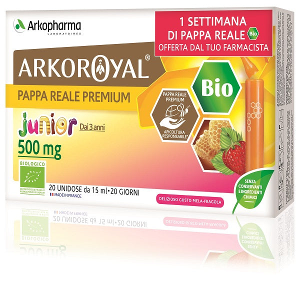 ARKOROYAL JUNIOR PAPPA REALE 500MG BIO 20 FIALOIDI PROMO