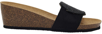 CALA LUNA MICROFIBRE + ROUNDED STRASS W BLACK 40