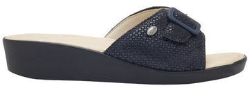 MANGO PRINTED SUEDE W NAVY BLUE 39