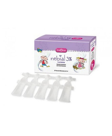 NEBIAL FLACONCINI SOLUZIONE SALINA IPERTONICA DI SODIO CLORURO AL 3% CON ACIDO IALURONICO 20X5 ML