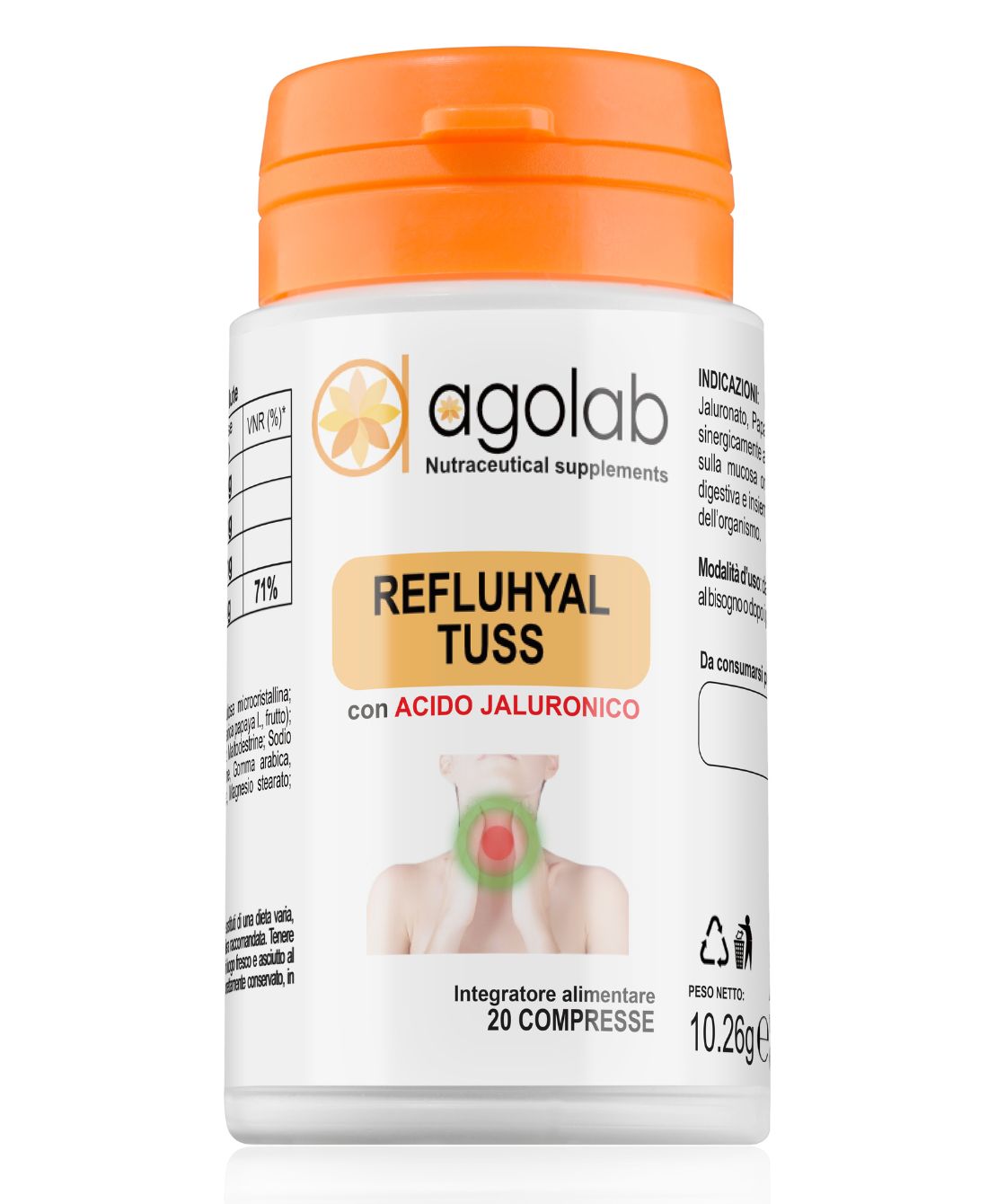 REFLUHYAL TUSS 20 COMPRESSE