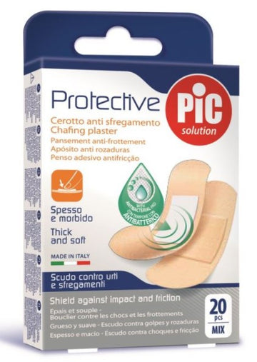 CEROTTO PIC PROTECTIVE MIX ANTIBATTERICO ANTISFREGAMENTO CON TAMPONE 20 PEZZI