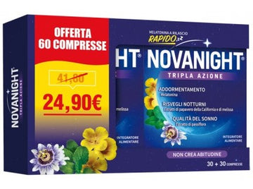 NOVANIGHT TRIPLA AZIONE SONNO RIGENERANTE 60 COMPRESSE